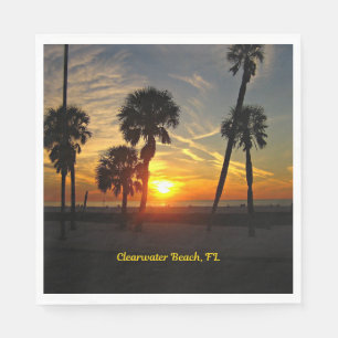 Clearwater Beach, Florida Sunset Serviette