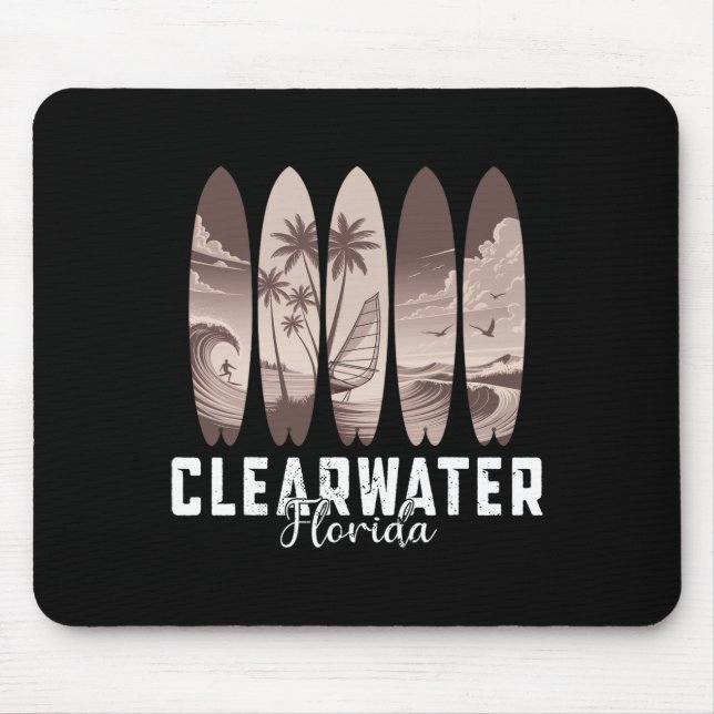 Clearwater Beach Florida Surfbrett Männer Frauen S Mousepad (Vorne)