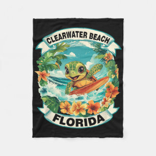 Clearwater Beach Florida Süße Meeresschildkröte Su Fleecedecke