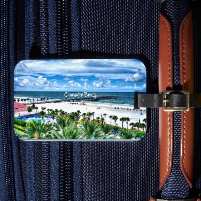 Clearwater Beach, Florida, Urlaubsziel Gepäckanhänger (Vorderseite Insitu 4)