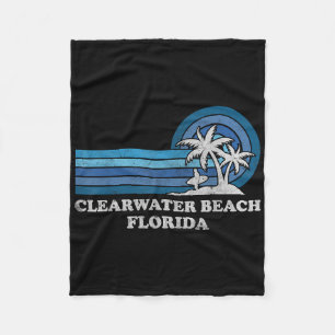 Clearwater Beach Florida Vintage Familien Sommerfe Fleecedecke