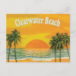 Clearwater Beach, Florida Vintager Sonnenuntergang Postkarte