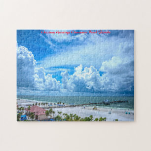 Clearwater Beach Florida. Weihnachtsgrüße Puzzle