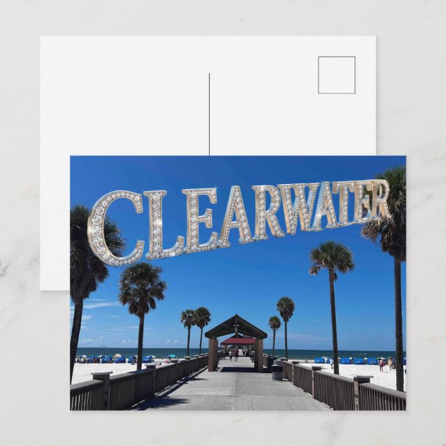 Clearwater Beach Nur Postkarte (Vorne/Hinten)
