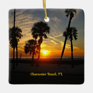 Clearwater Beach Sunset Keramikornament