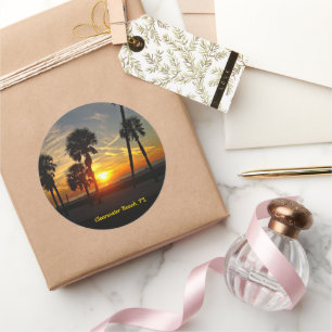 Clearwater Beach Sunset Runder Aufkleber