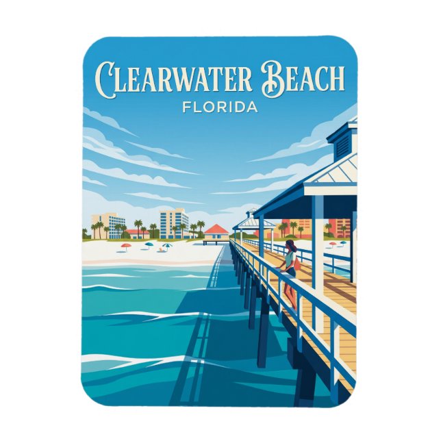Clearwater Beach USA Magnet (Vertikal)