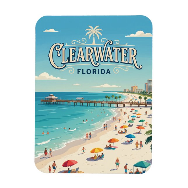 Clearwater Beach USA Magnet (Vertikal)