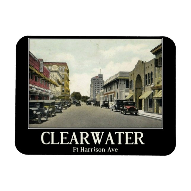 Clearwater FL, Florida, im Vintage-Stil Magnet (Horizontal)
