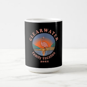 Clearwater Flamingo Vacation 2021 Funny Flaming Kaffeetasse