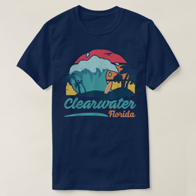 Clearwater Florida Beach Summer Surfing SunSet Pal T-Shirt (Design vorne)
