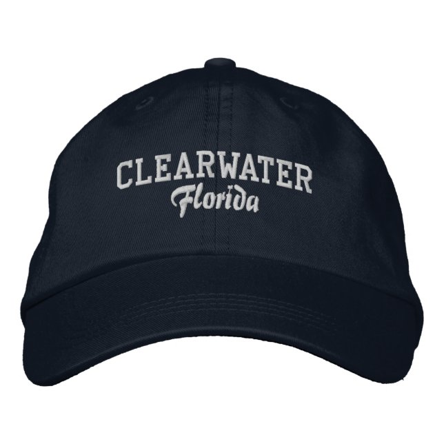 Clearwater Florida bestickte Baseballmütze Baseballkappe (Vorderseite)