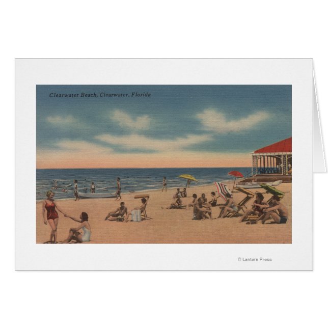 Clearwater, Florida - Blick auf Clearwater Beach (Vorderseite (Horizontal))