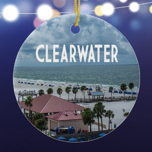 Clearwater Florida Foto des Strandes Keramik Ornament
