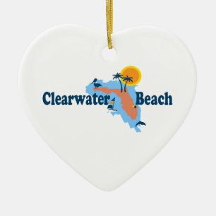 Clearwater Florida - Karten-Entwurf Keramikornament