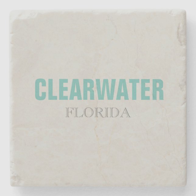 Clearwater Florida Strand Style Stein Untersetzer (Vorderseite)