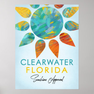 Clearwater Florida Sunshine Poster