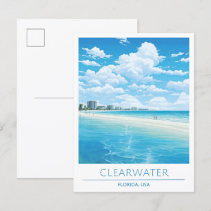 Clearwater Florida USA Spanien Vintage Reise Postkarte