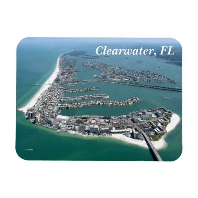 Clearwater Florida von oben Magnet (Horizontal)