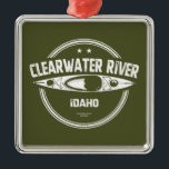 Clearwater River Idaho Kayaking Ornament Aus Metall<br><div class="desc">Der Clearwater River in Idaho umfasst die Lochsa- und Selway-Flüsse und einen Teil der Erkundungsroute von Lewis und Clark entlang des Lochsa-Flusses.</div>
