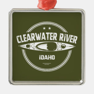 Clearwater River Idaho Kayaking Ornament Aus Metall