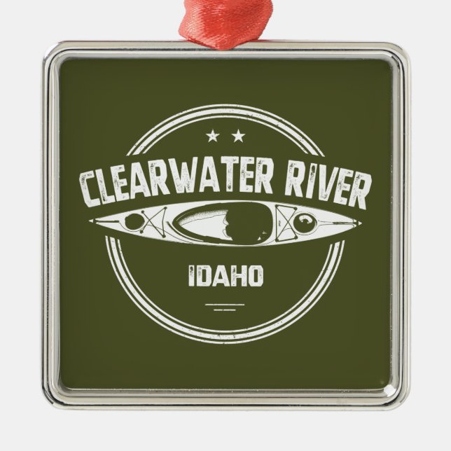 Clearwater River Idaho Kayaking Ornament Aus Metall (Vorne)