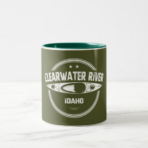 Clearwater River Idaho Kayaking Zweifarbige Tasse