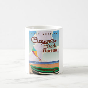 Clearwater Strand, Vintages Reiseplakat Floridas Kaffeetasse