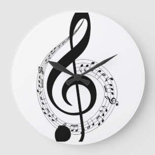 Clef 10,75" Runde Acryl-Uhr Große Wanduhr