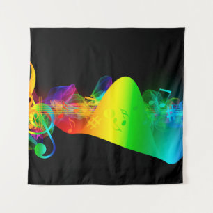 Clef grade Liebe Herzmusik Wandteppich