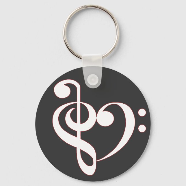 Clef Heart Keychain Schlüsselanhänger (Vorderseite)
