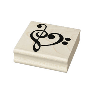 Clef-Herz Gummistempel