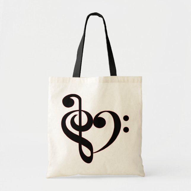 Clef-Herz-Tasche Tragetasche (Vorne)