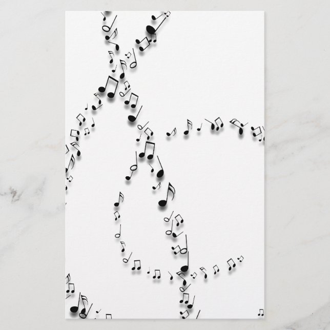 Clef-Noten Briefpapier (Vorderseite)