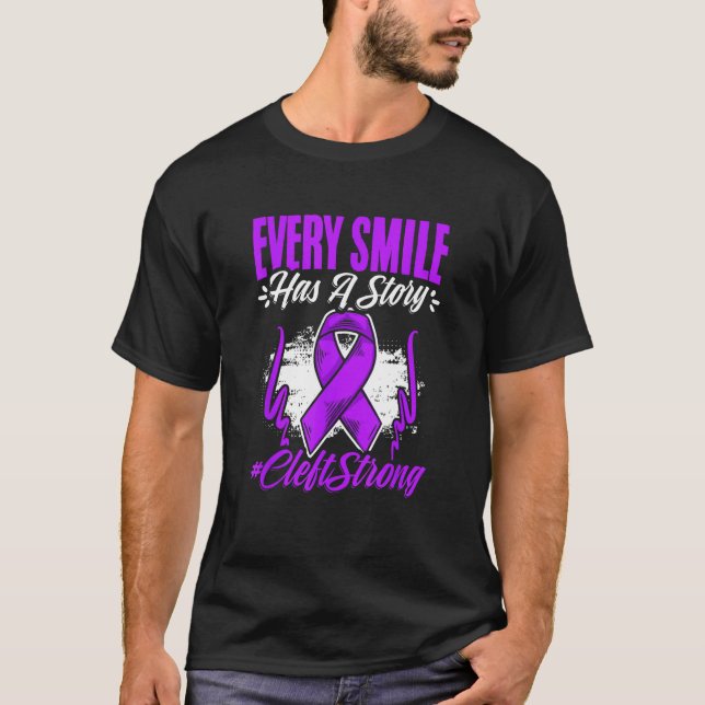 Cleft Strong Cleft Warrior Cleft Craniofacial Awar T-Shirt (Vorderseite)
