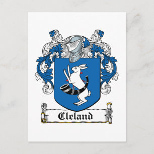 Cleland Familienwappen Postkarte