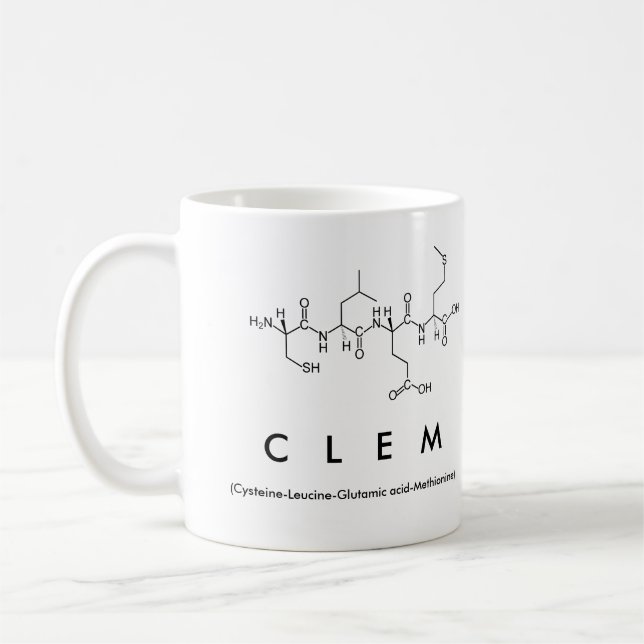 Clem Peptid-Namen-Tasse Tasse (Links)