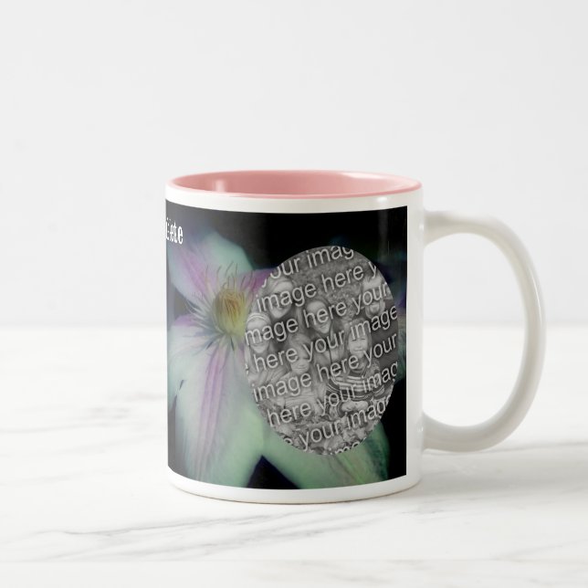 Clematics Blume Petals Frame erstellen Ihr eigenes Zweifarbige Tasse (Rechts)