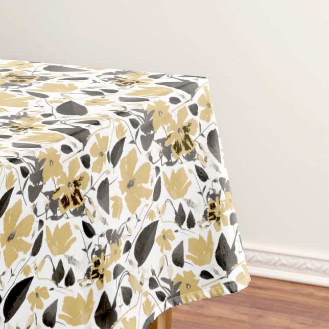 Clematis Aquarellfarben-Dekor Tischdecke (Flowering Clematis Vine Watercolor Floral Tablecloth from Studio Posies.)