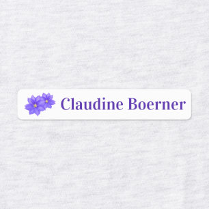 Clematis Blume auf Etiketten