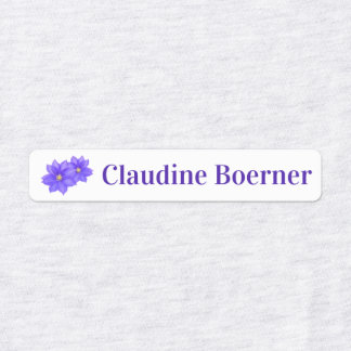 Clematis Blume auf Etiketten