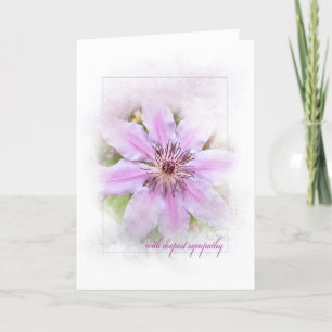 Clematis-Blume-Beileid Karte