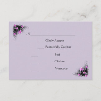 Clematis Blume rsvp card Karte
