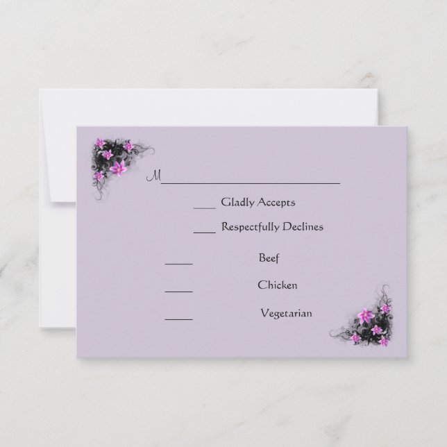 Clematis Blume rsvp card Karte (Vorderseite)