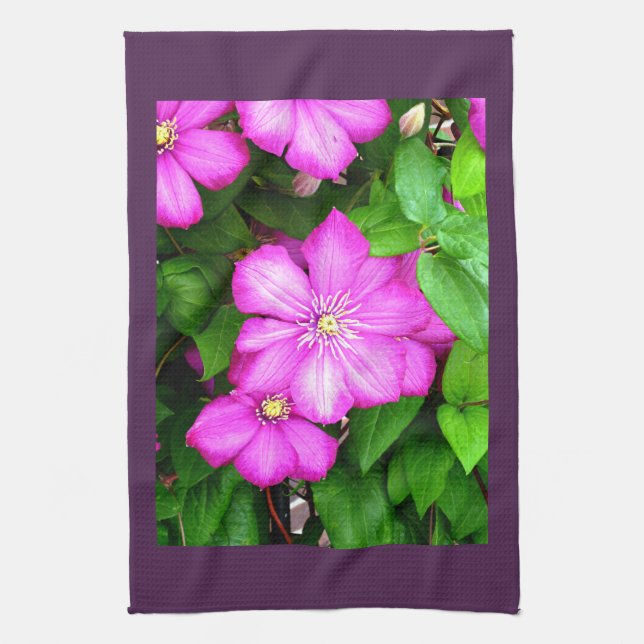 Clematis Geschirrtuch (Vertikal)