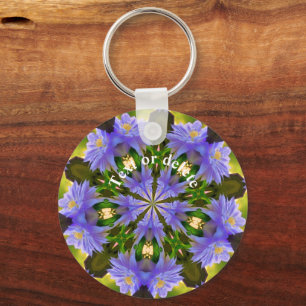 Clematis Kaleidoscope Flower Art Personalized Schlüsselanhänger