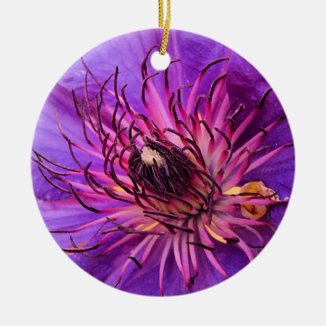 CLEMATIS KERAMIKORNAMENT (Vorne)