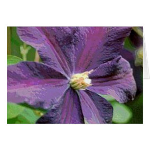Clematis Lila Blume Card