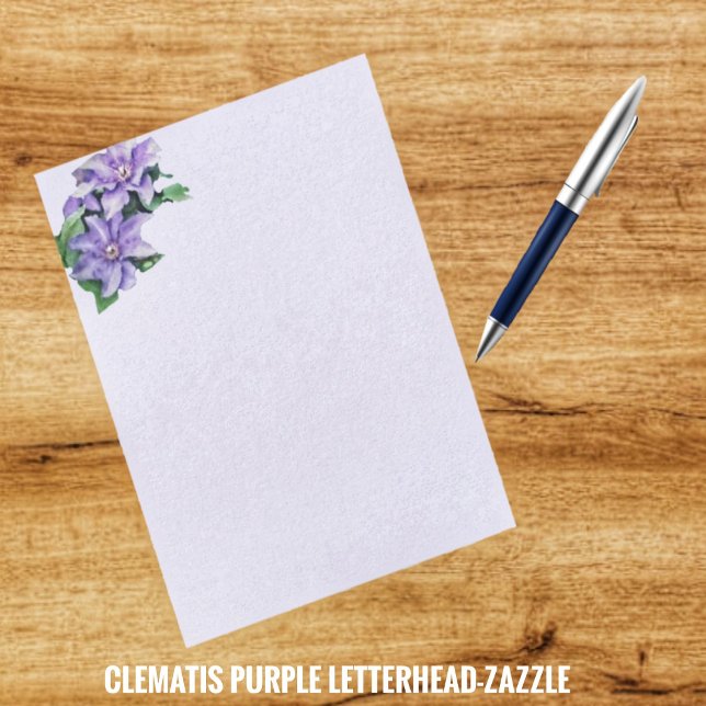 Clematis Lila Briefbogen (Von Creator hochgeladen)
