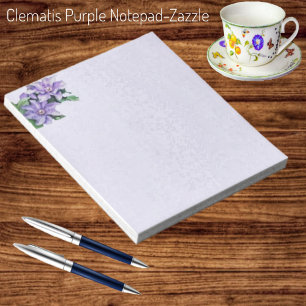 Clematis Lila Notizblock